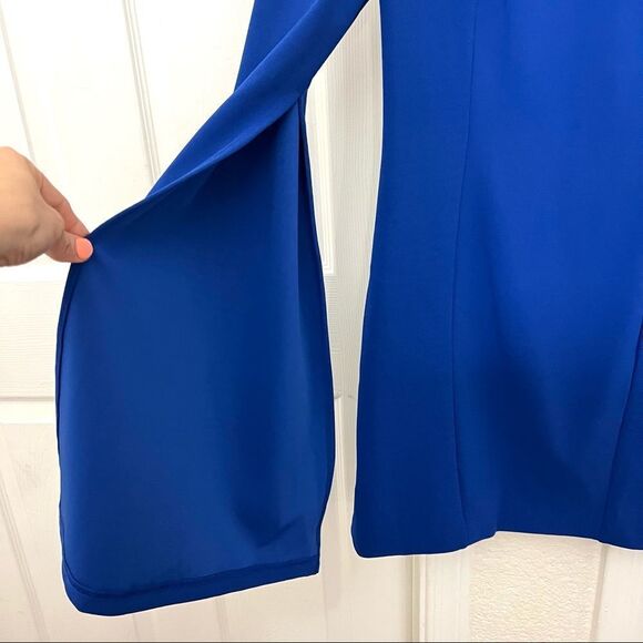 Mossman Cobalt Blue Sense Of Mystery Night Out Dress Long Sleeve Mini Size 10 - Picture 7 of 16